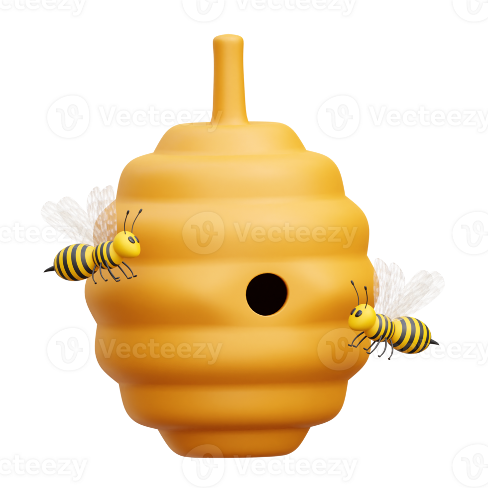 Bee Hive 3d Icon Illustrations png