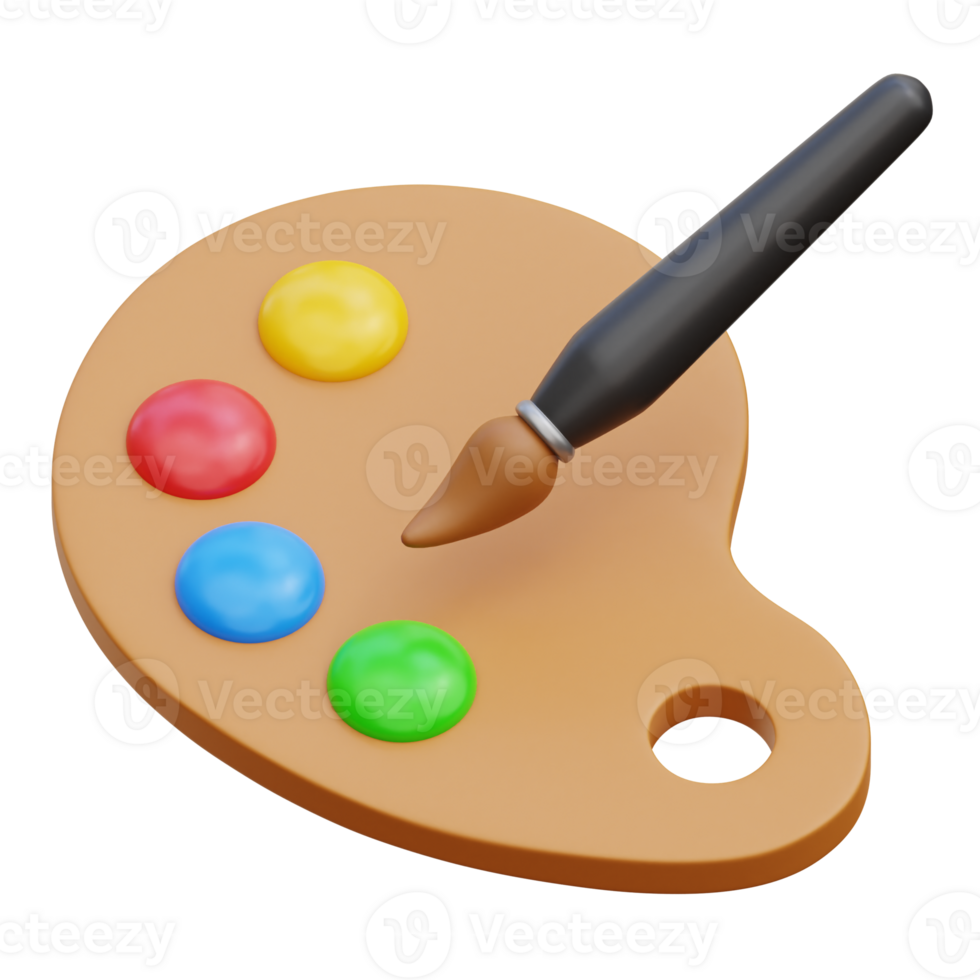 Color Palette 3d icon Illustration png