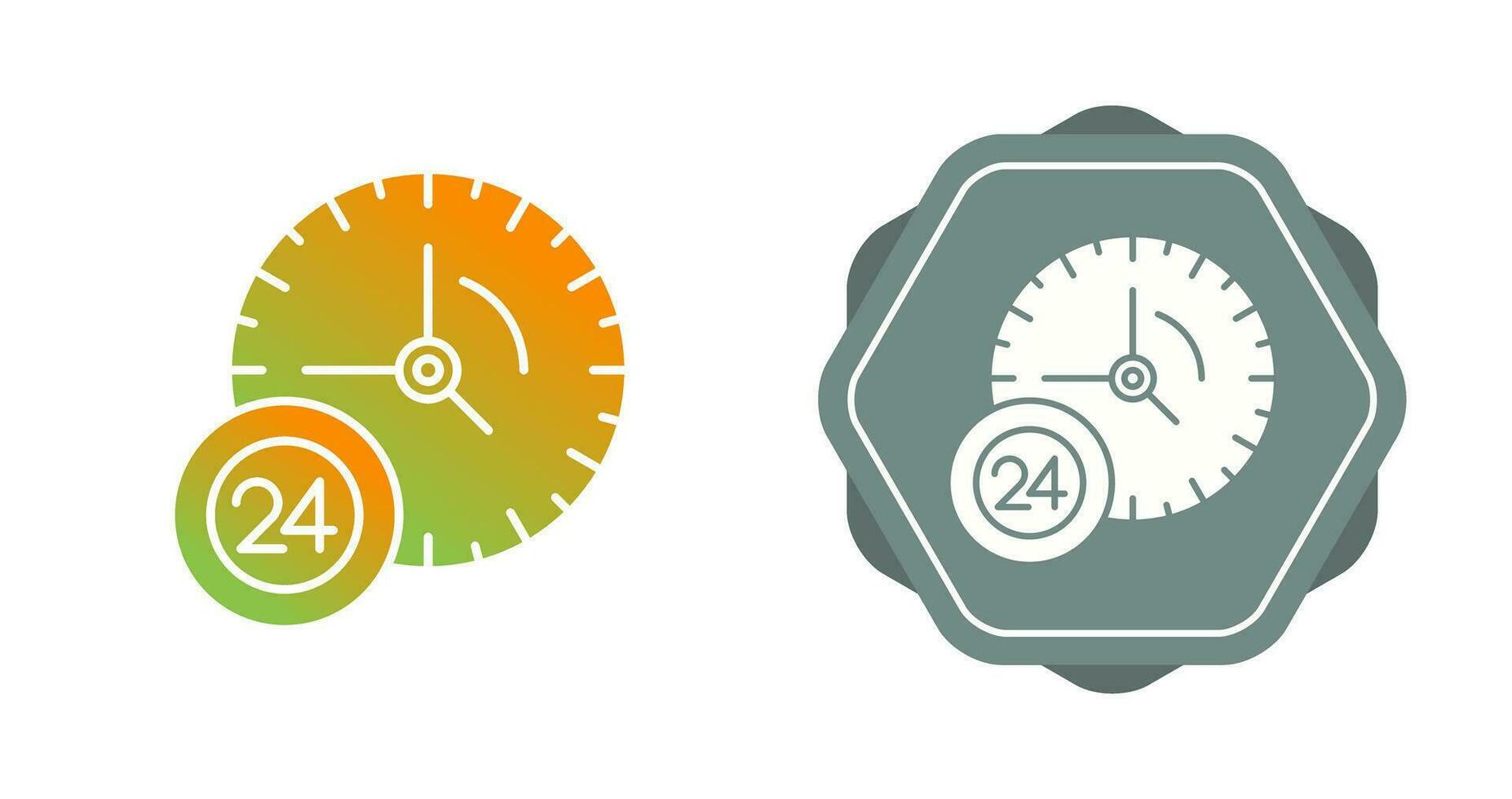 24 Hour Service Vector Icon