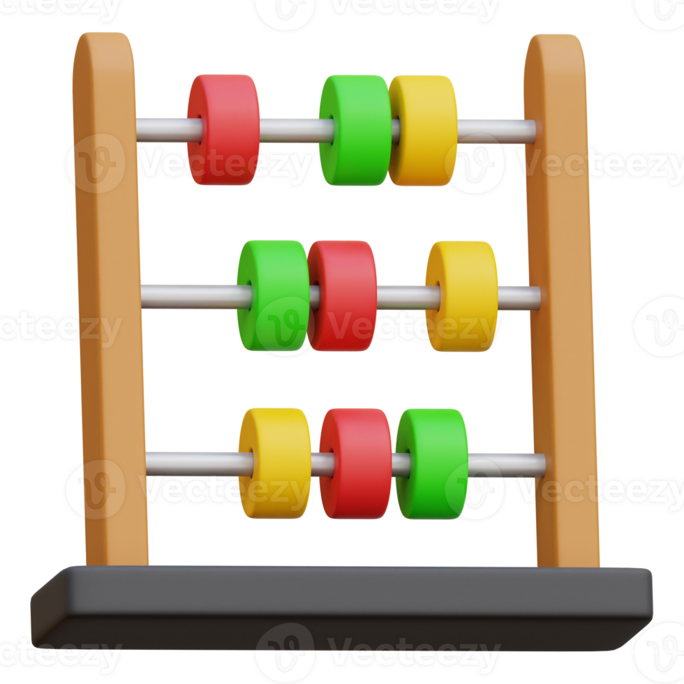 Abacus 3d icon Illustration png