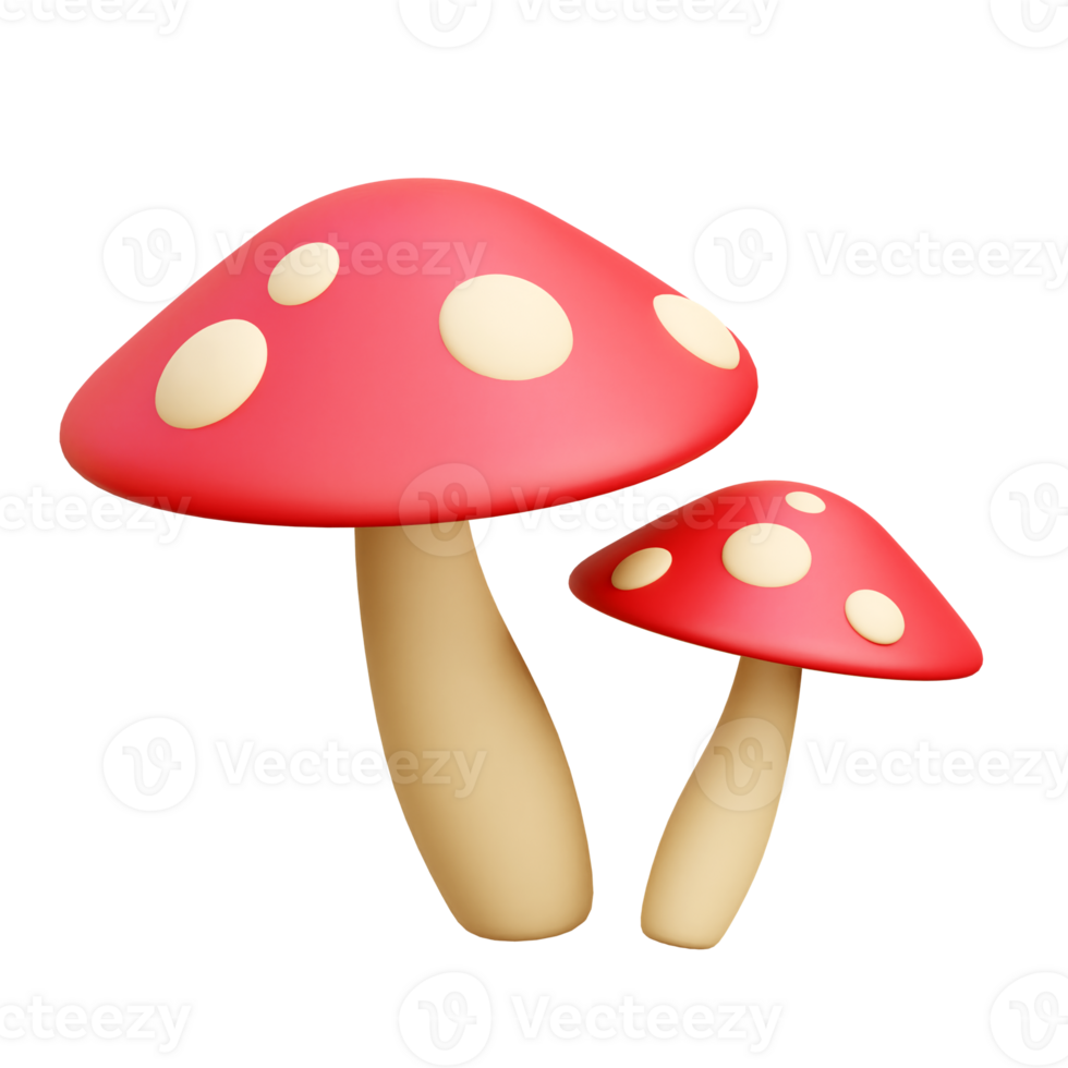 champignon 3d icône des illustrations png