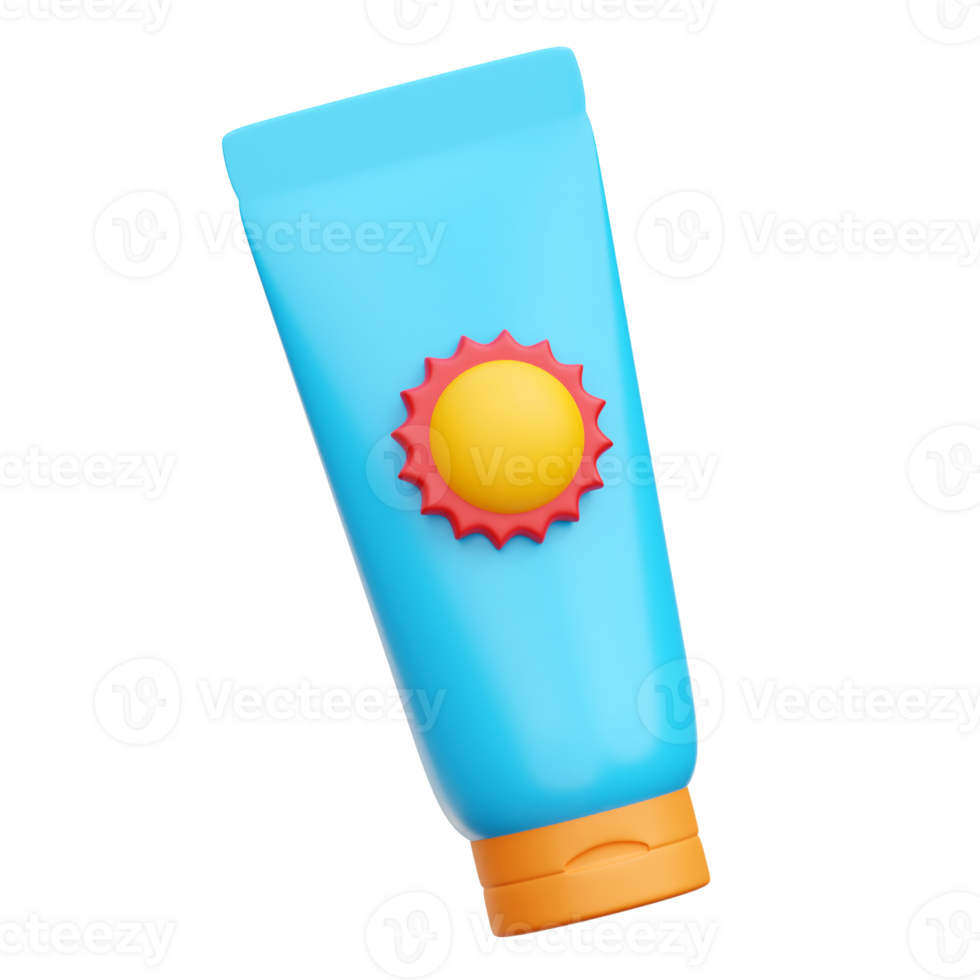 Sunscreen 3d Icon Illustrations png