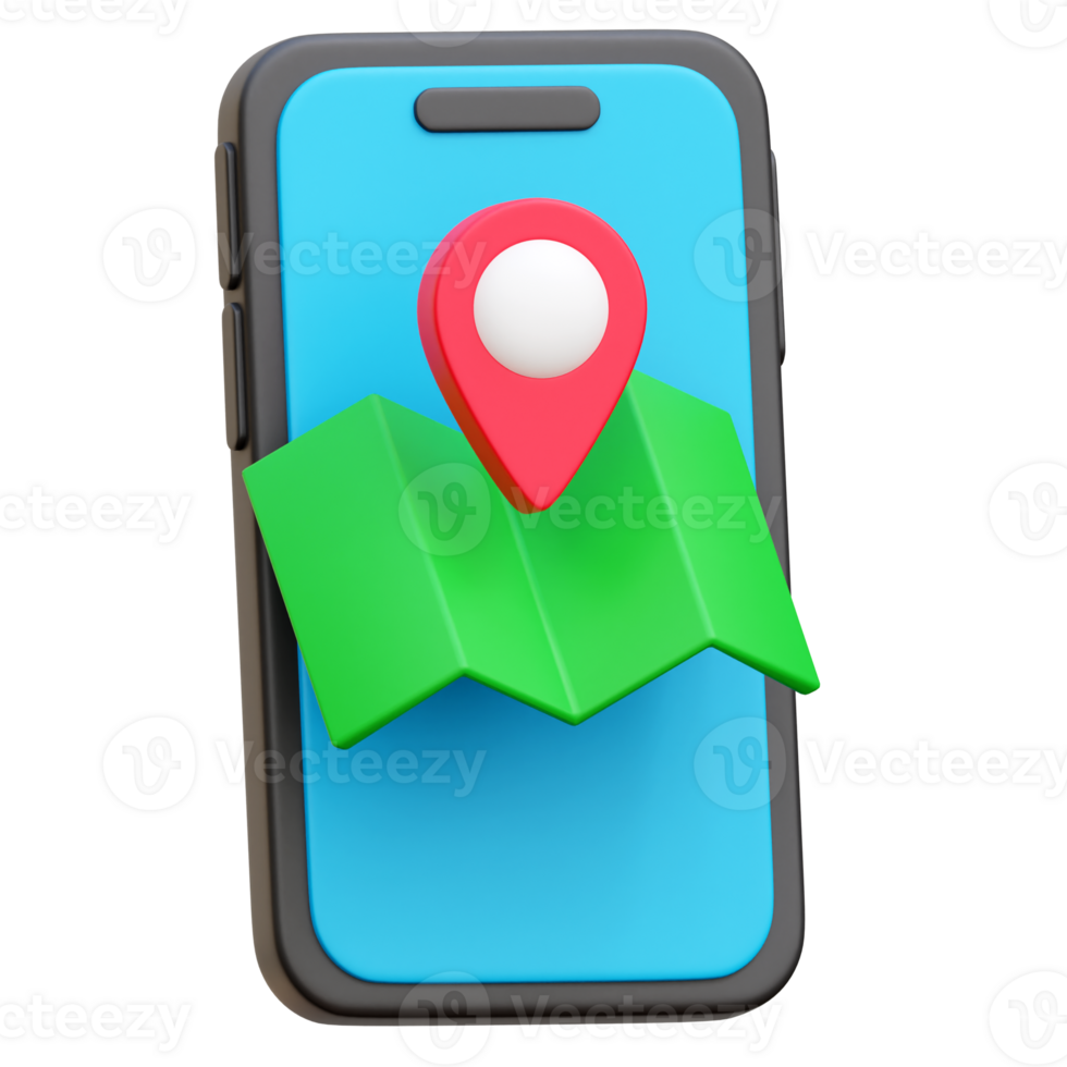 Online Map 3d Icon Illustrations png