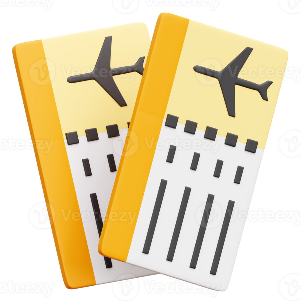 Boarding Pass 3d Icon Illustrations png