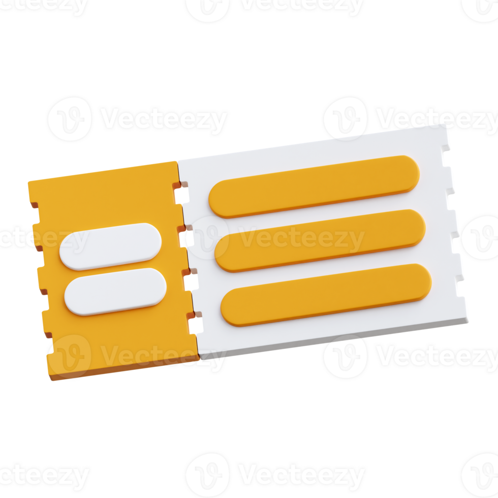 Voucher 3d Icon Illustrations png