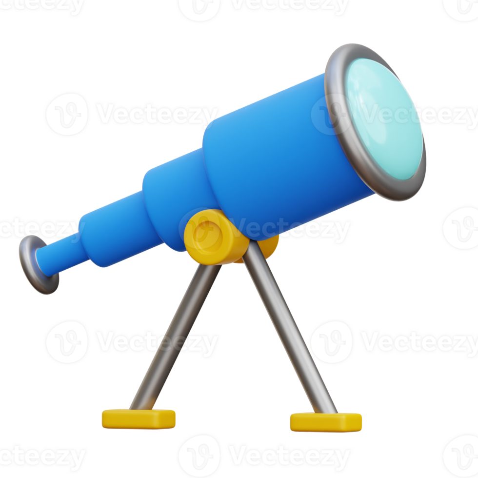 Telescope 3d icon Illustration png