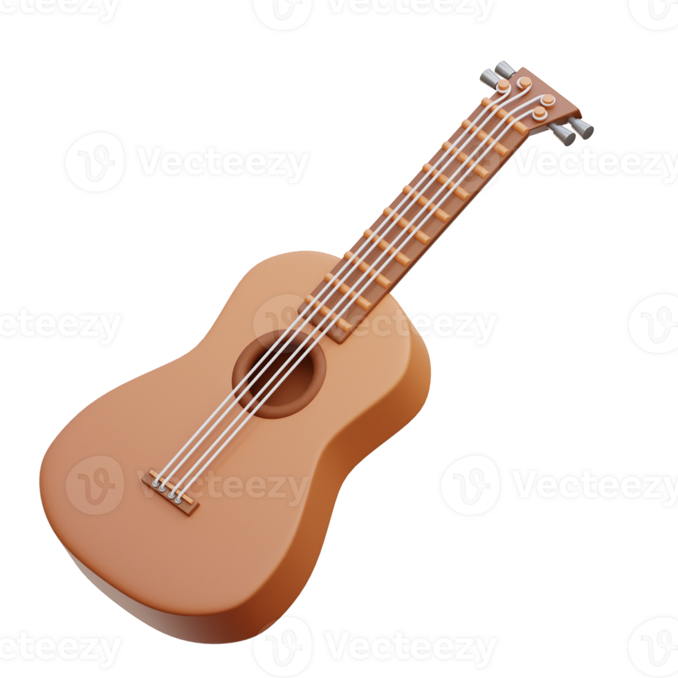 ukelele 3d icono ilustraciones png