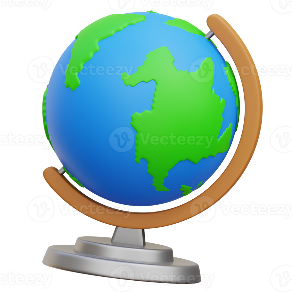 Globe 3d icon Illustration png