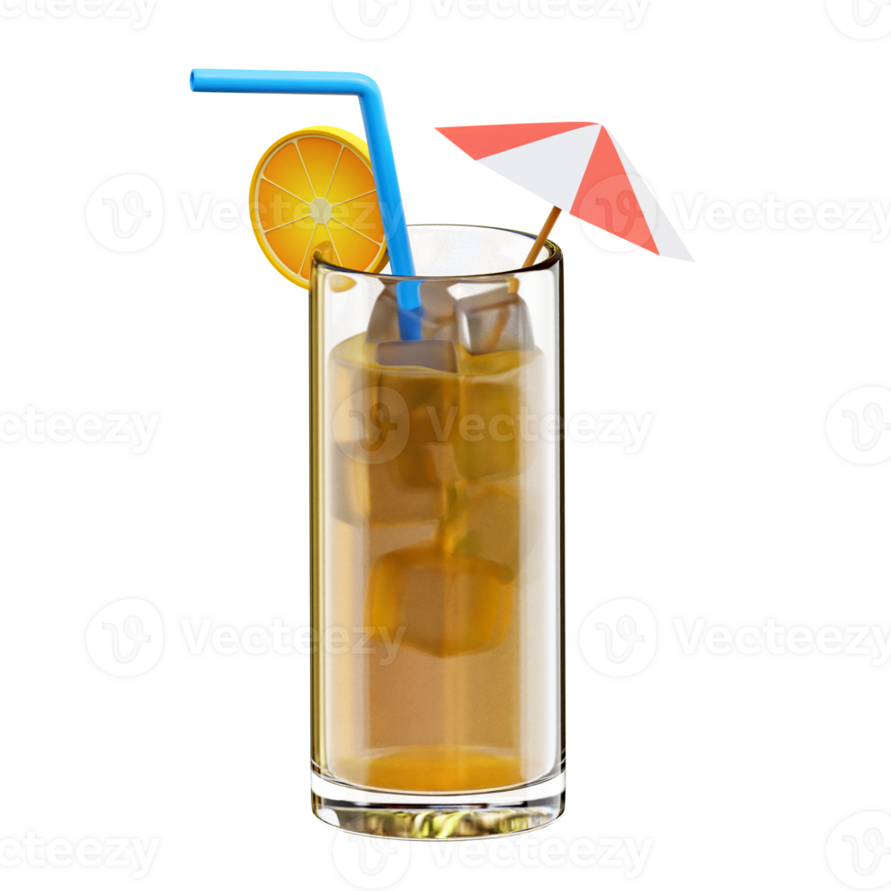 Orange Juice 3d Icon Illustrations png