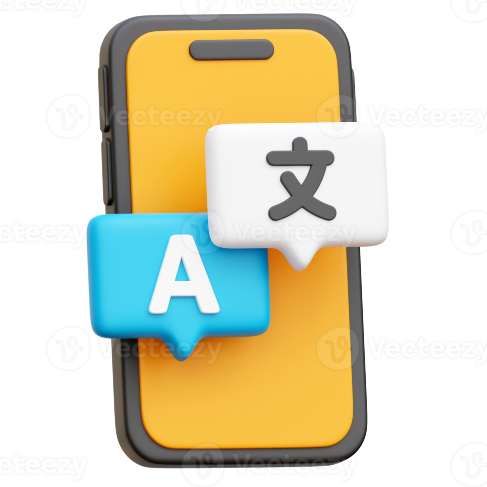 Translate App 3d Icon Illustrations png