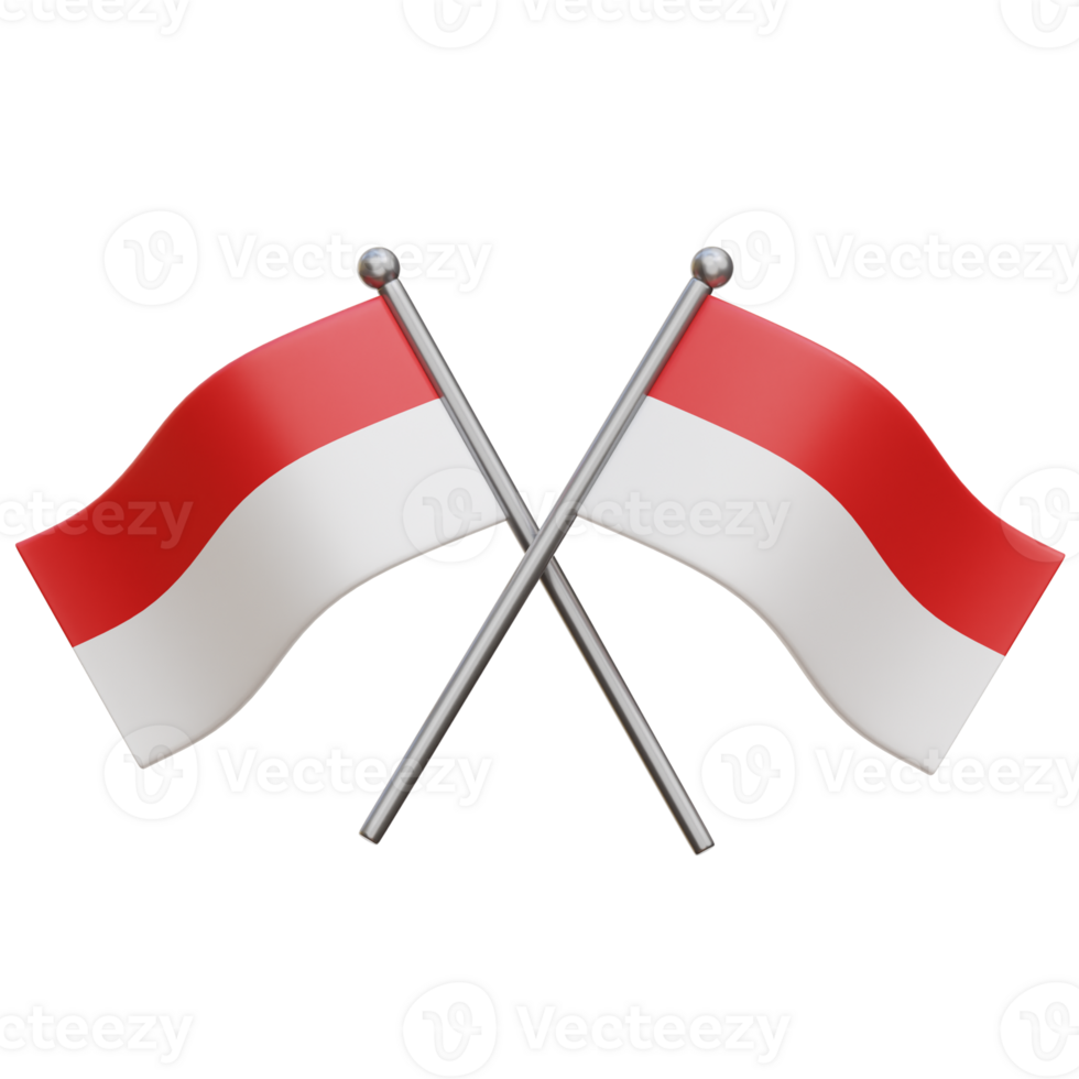 Indonesia Flag 3d Icon Illustrations png