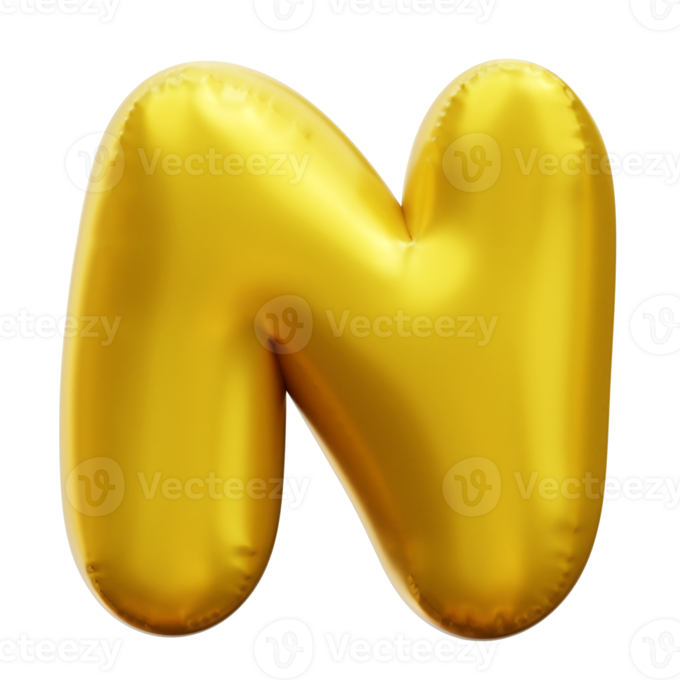 Alphabet N 3d Balloon png