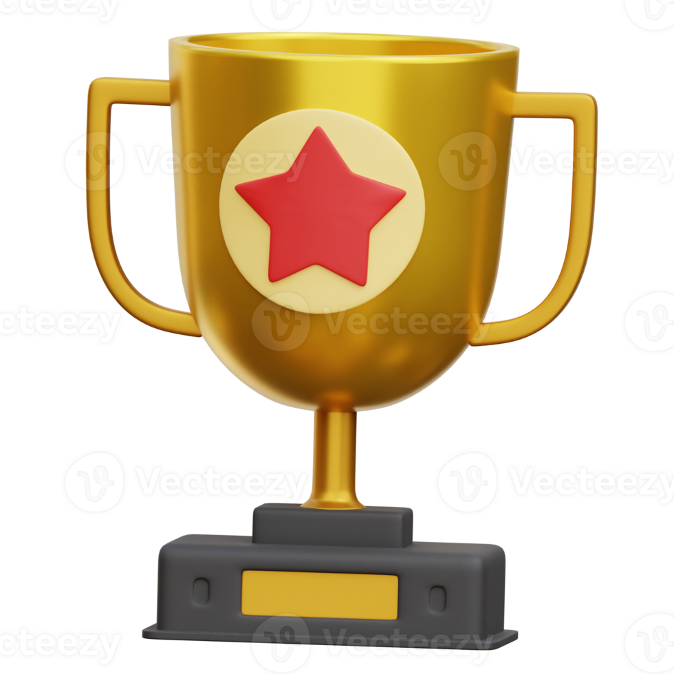 Trophy 3d icon Illustration png