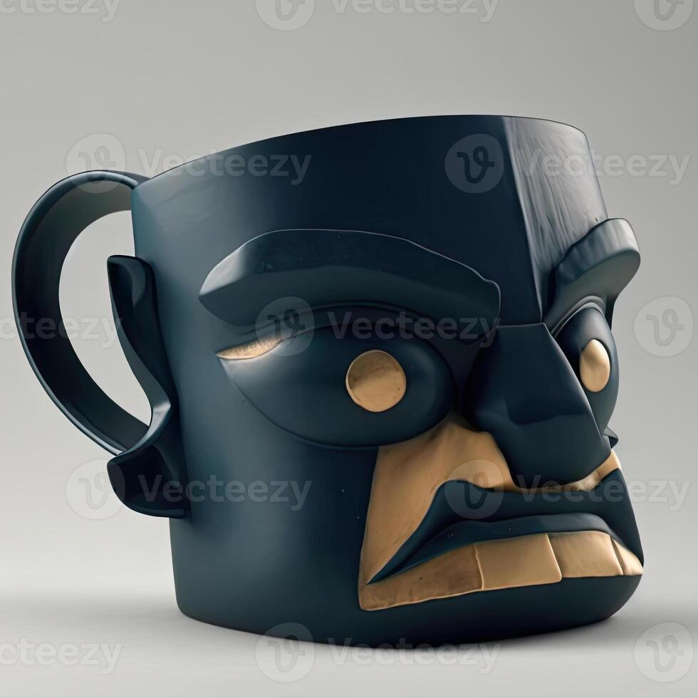 a mug with a face photo