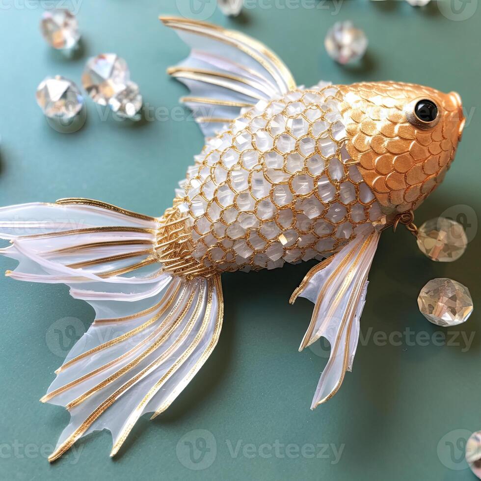 a fish made with crystal photo