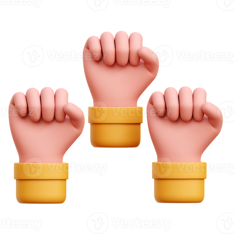 Fist Hand 3d Icon Illustrations png