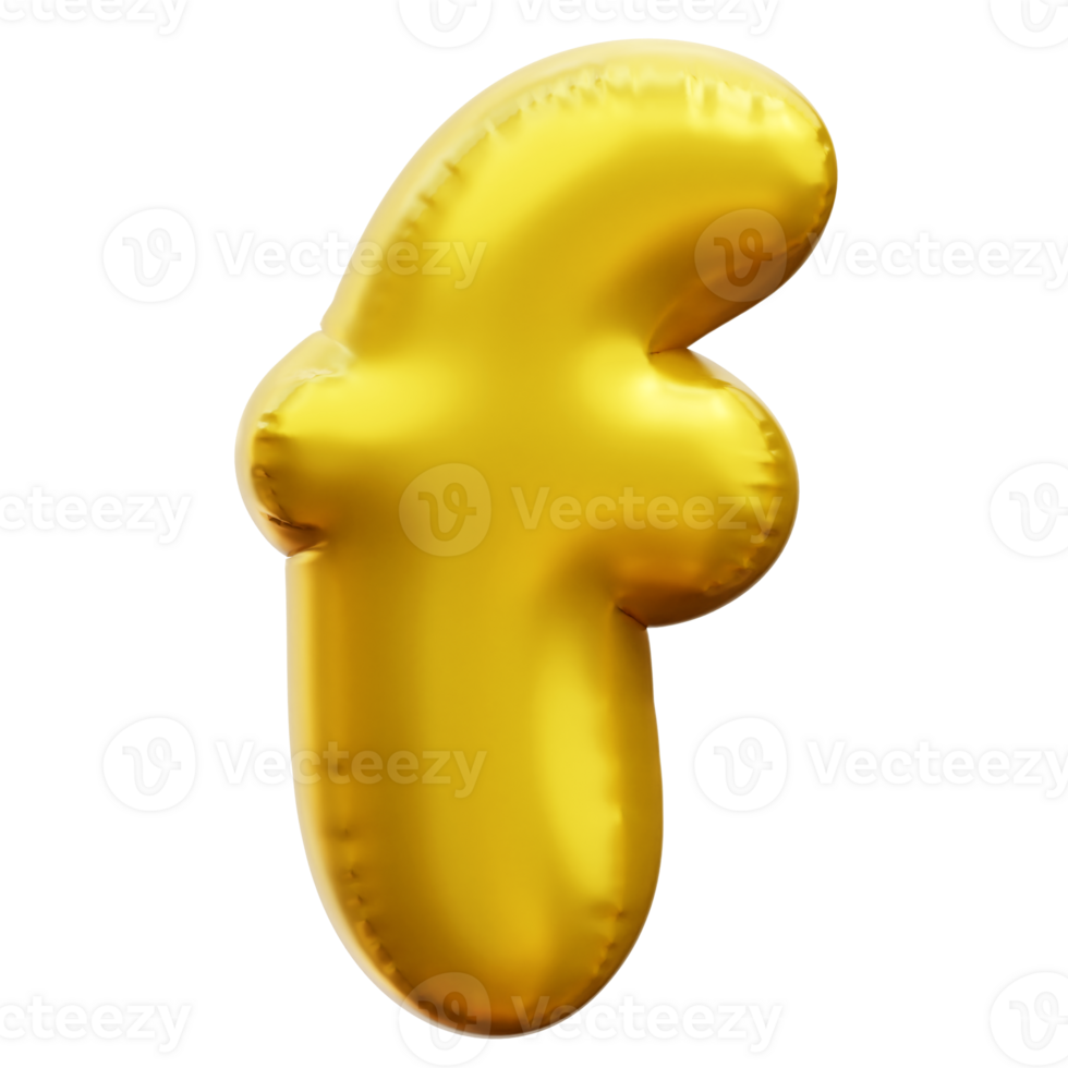Alphabet F 3d Balloon png