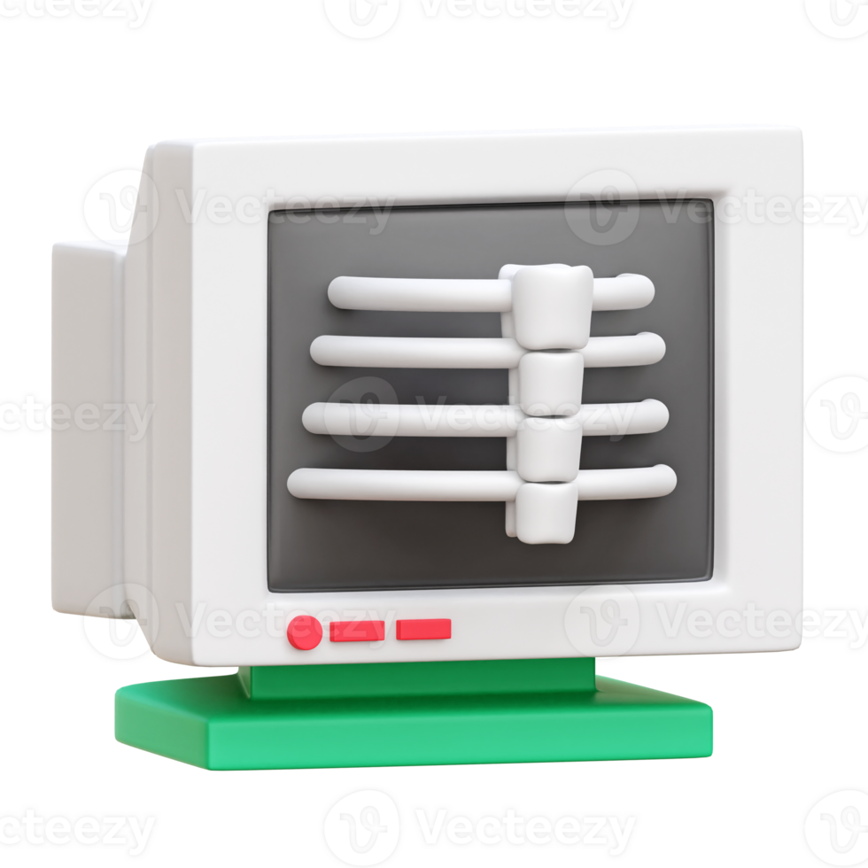Xray Monitor 3d Icon Illustration png