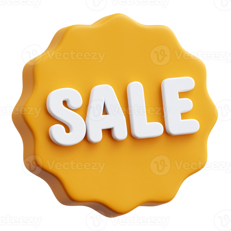 vente badge 3d icône des illustrations png