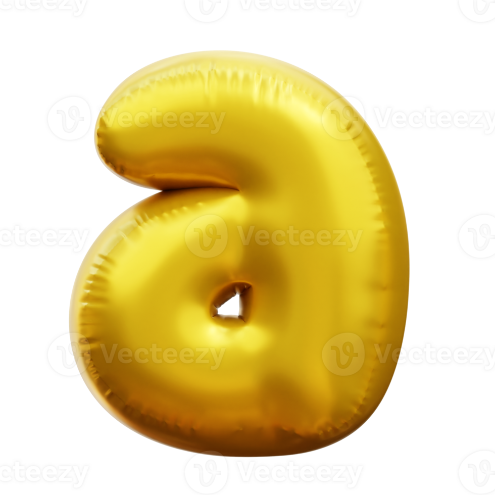 alphabet une 3d ballon png