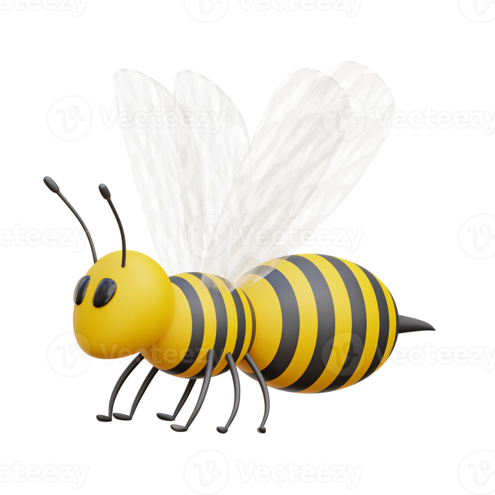 abeja 3d icono ilustraciones png