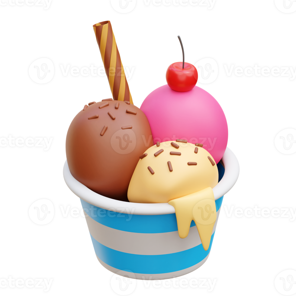 Ice Cream 3d Icon Illustrations png