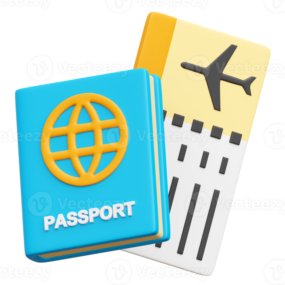Passport 3d Icon Illustrations png