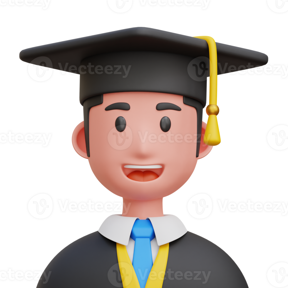 Graduate Student 3d icon Illustration png