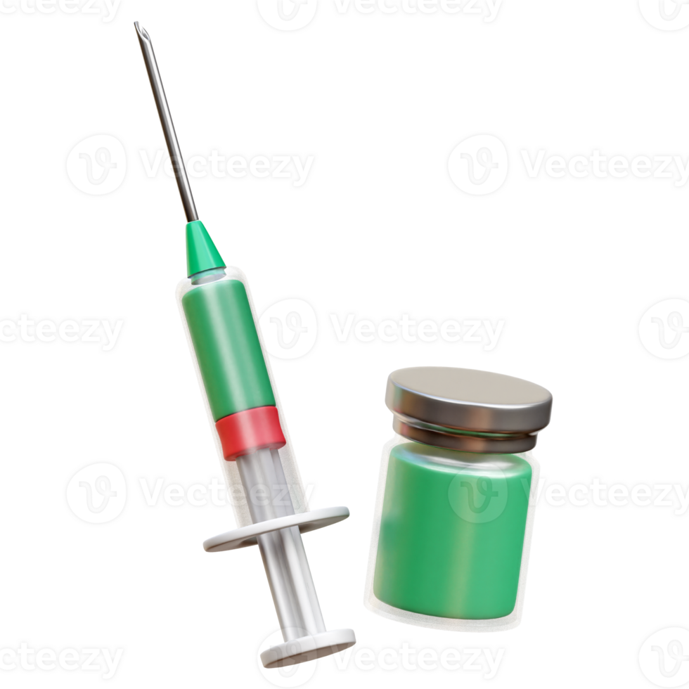 vaccin 3d icône illustration png