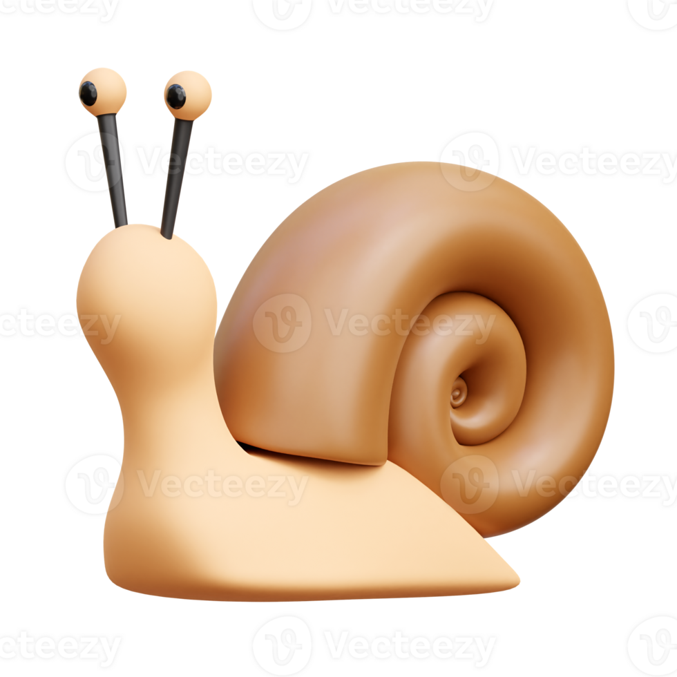 Snail 3d Icon Illustrations png