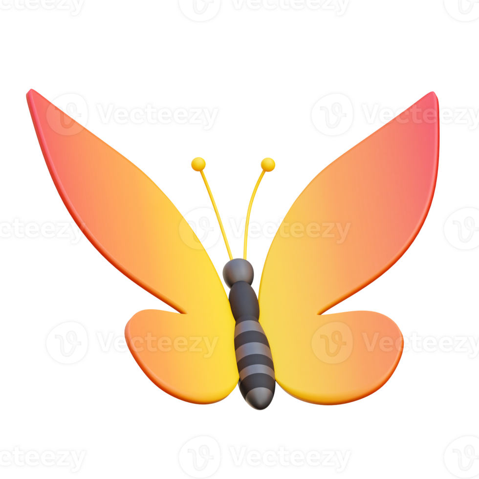 Butterfly 3d Icon Illustrations png