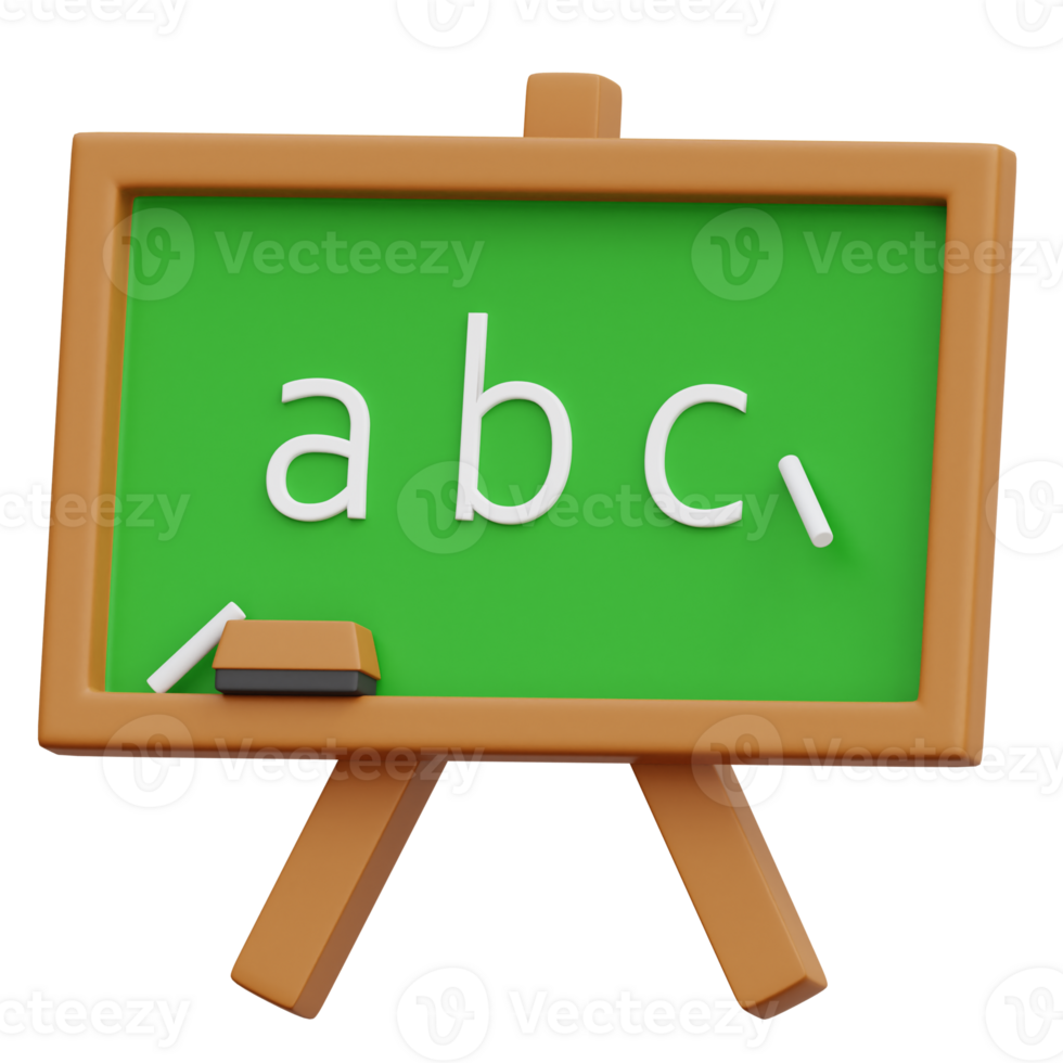 Chalkboard 3d icon Illustration png