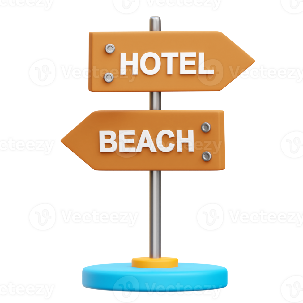 Wood Sign 3d Icon Illustrations png