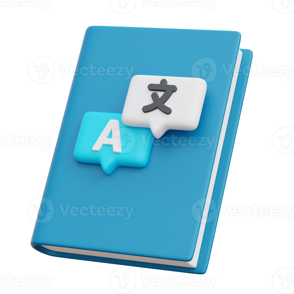 Dictionary 3d icon Illustration png