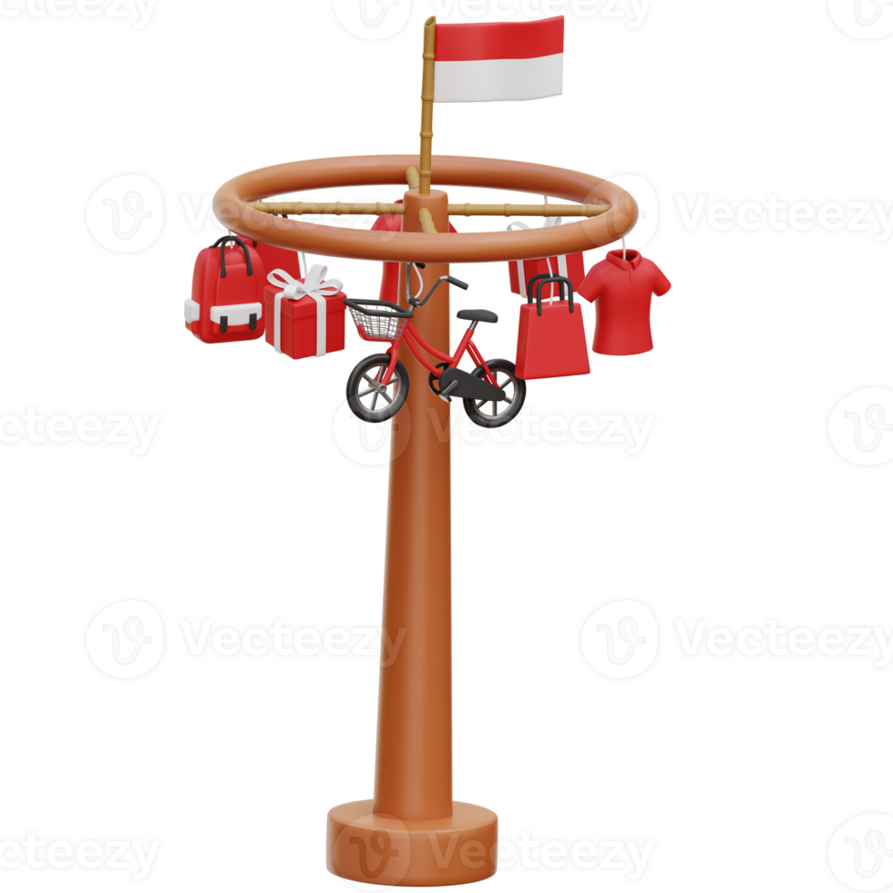 Panjat Pinang 3d Icon Illustrations png