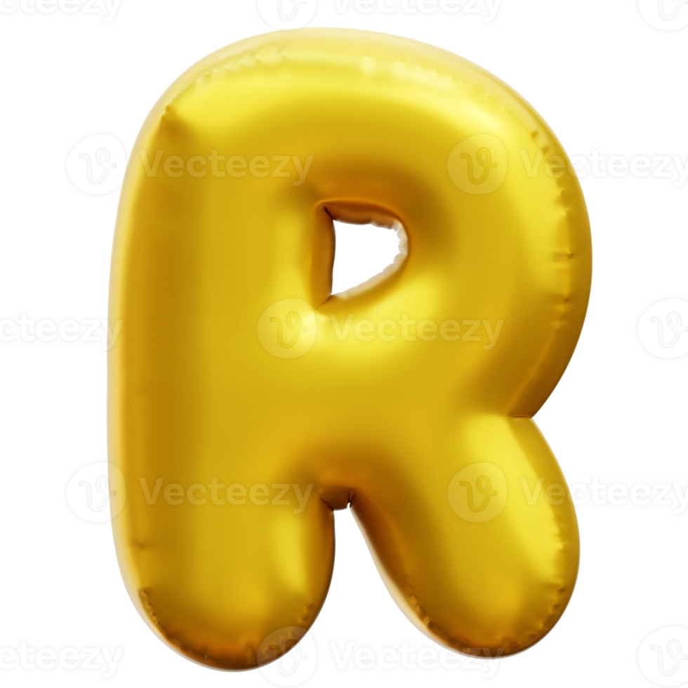 Alphabet R 3d Balloon png
