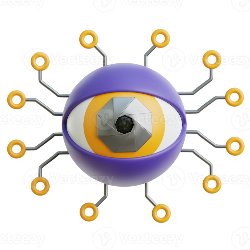 Robotic Eye 3d Icon Illustrations png