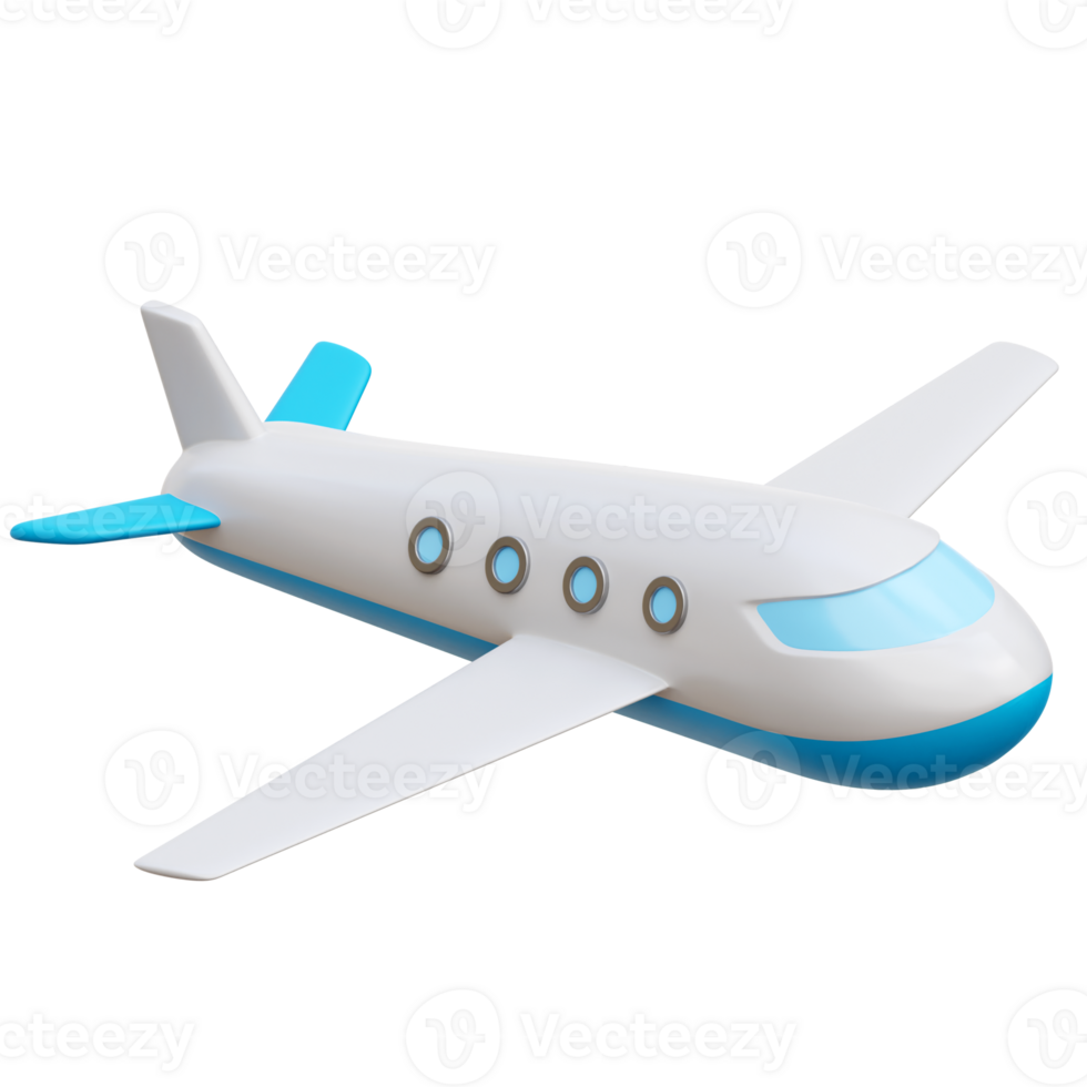 Airplane 3d Icon Illustrations png