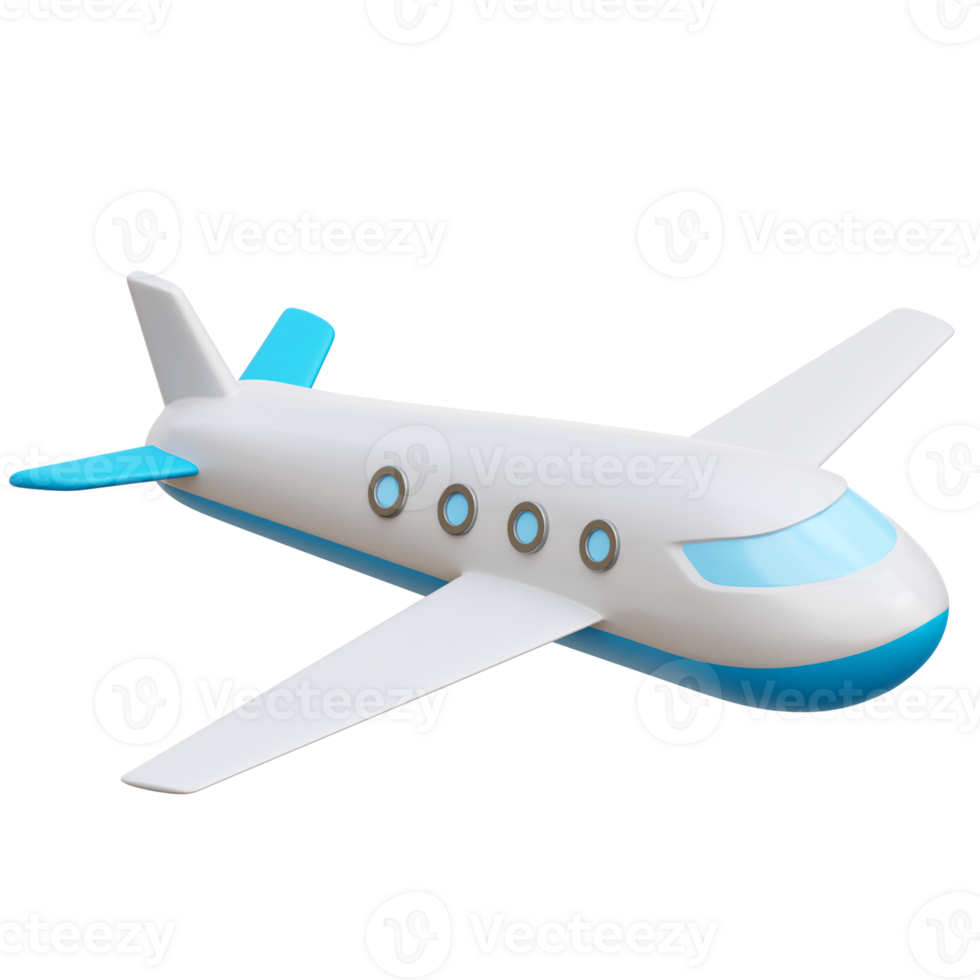 flygplan 3d ikon illustrationer png