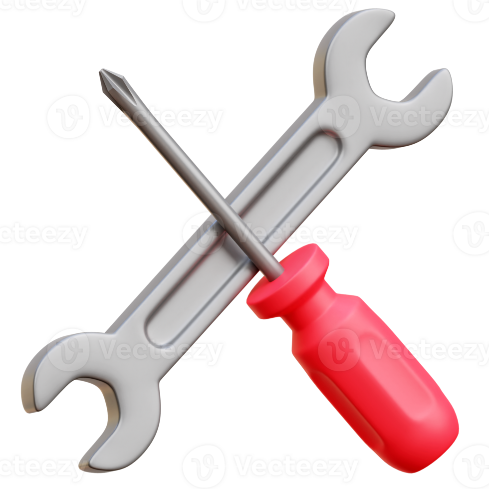 Wrench And Screwdriver 3d Icon Illustrations png