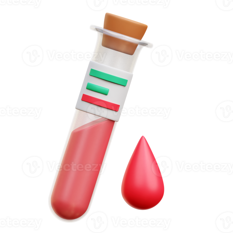 Blood Test 3d Icon Illustration png