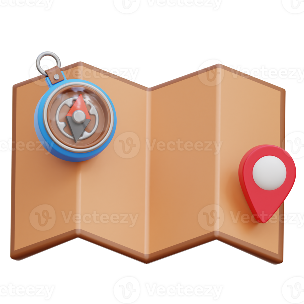 aventuras mapa 3d icono ilustraciones png