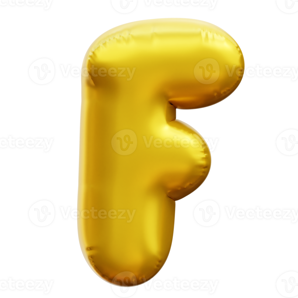 Alphabet F 3d Balloon png