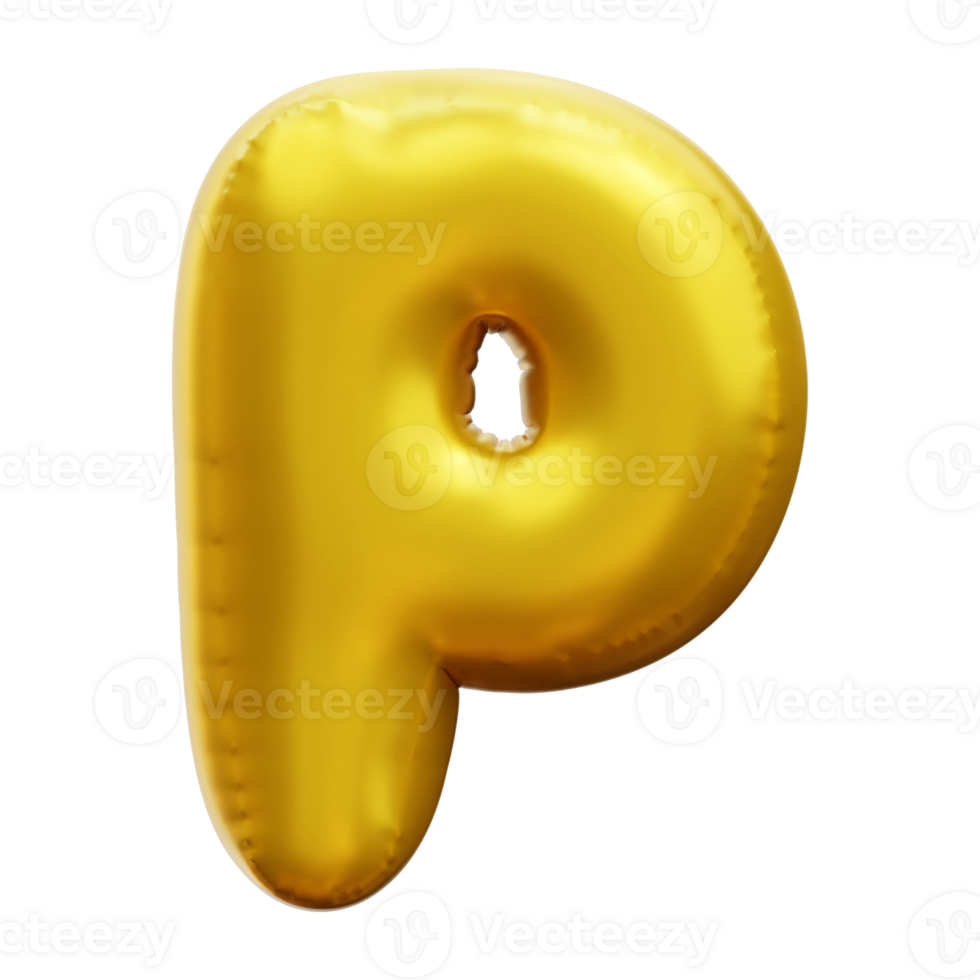 Alphabet P 3d Balloon png