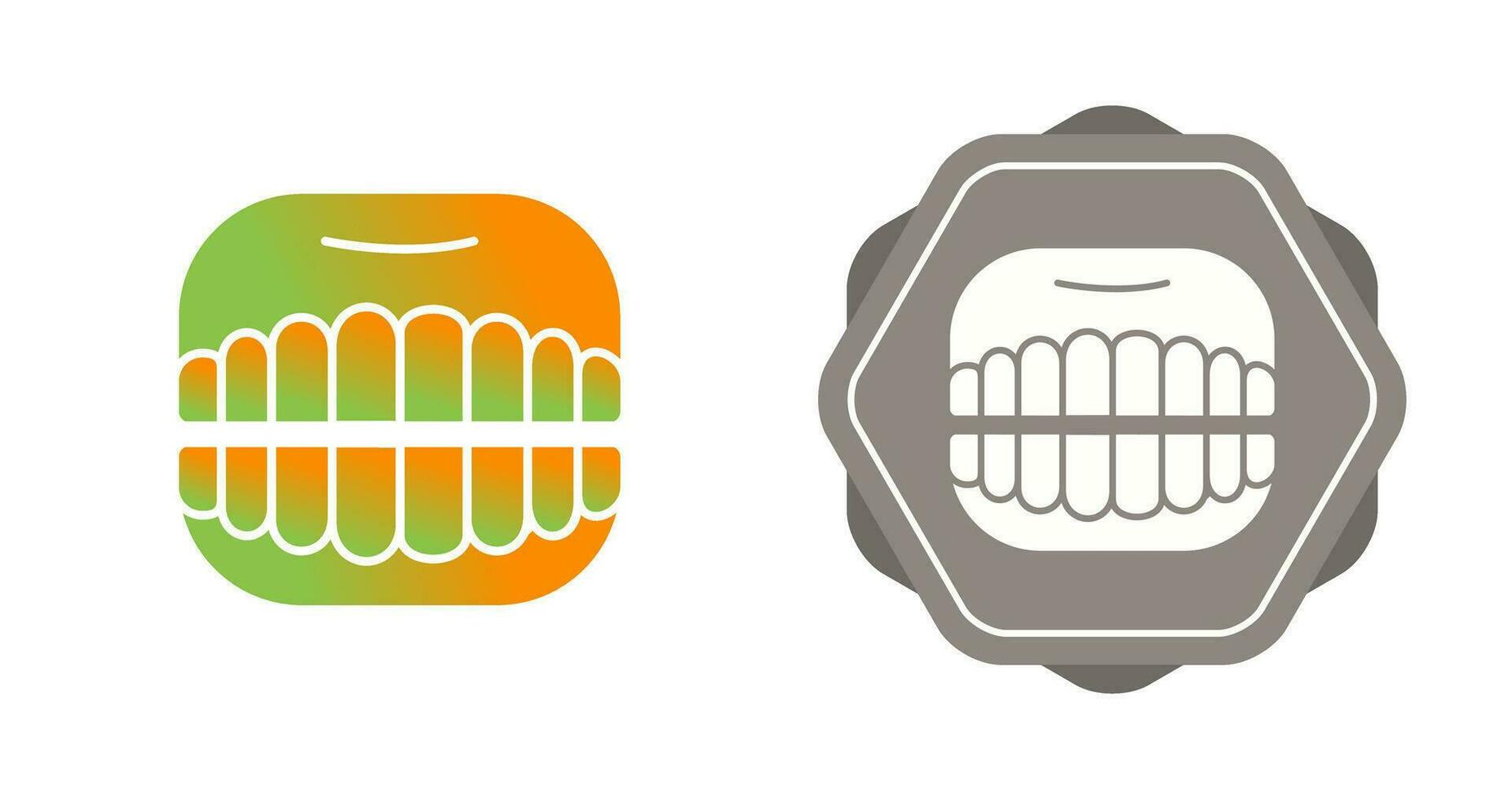 icono de vector de dentadura postiza