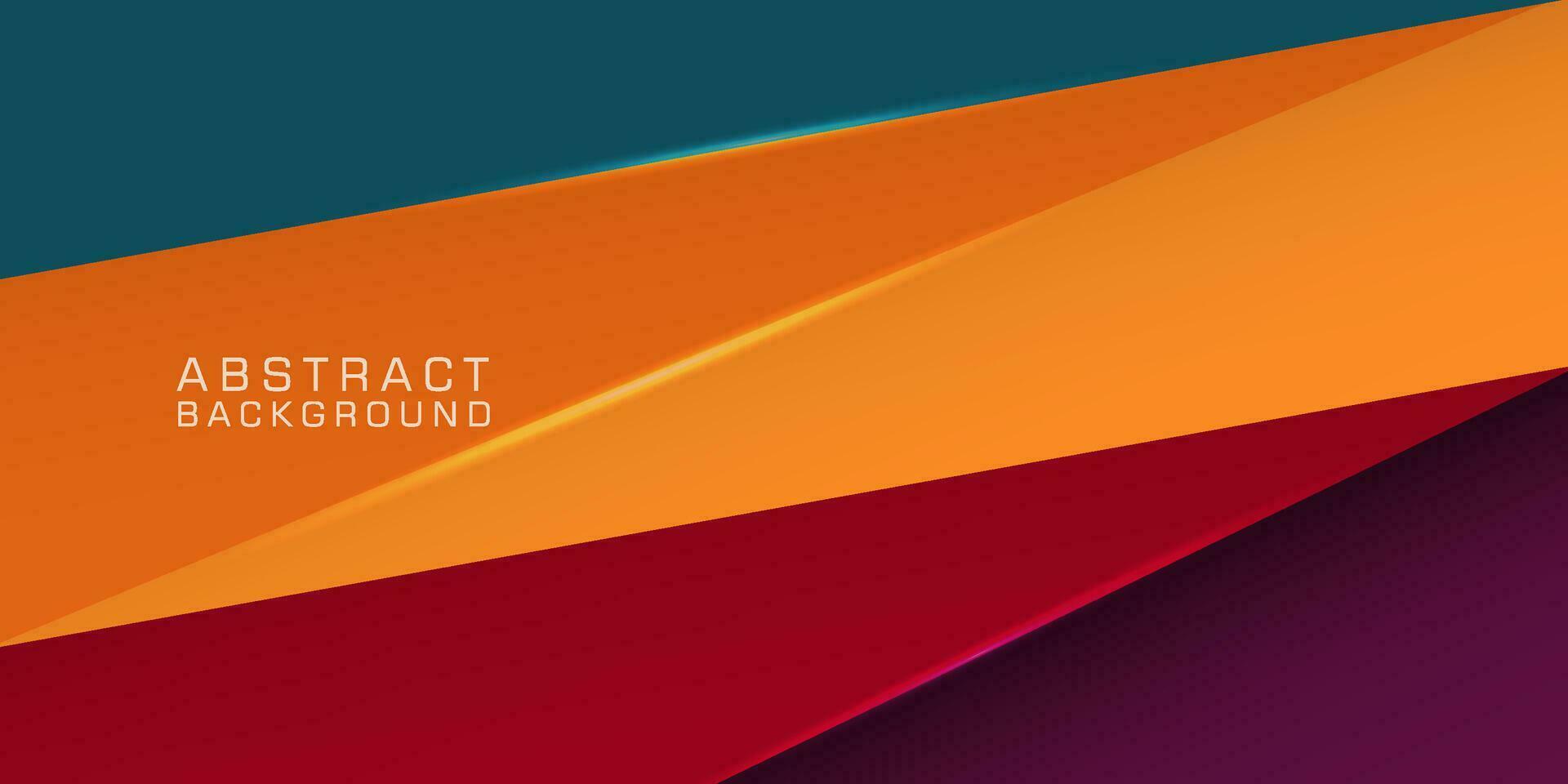 Abstract colorful green, orange, red, and purple triangle overlap background. 3d look with shadow pattern shapes composition with space for text. Eps10 vector