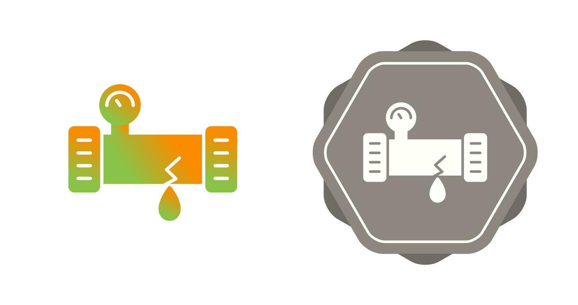 Broken Pipe Vector Icon
