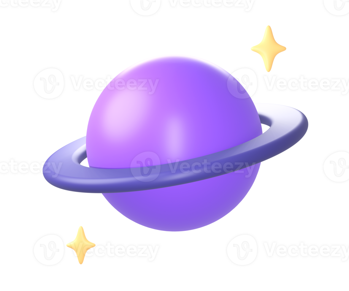 3d lila planet och Plats ikon för ui ux webb mobil appar social media annonser mönster png