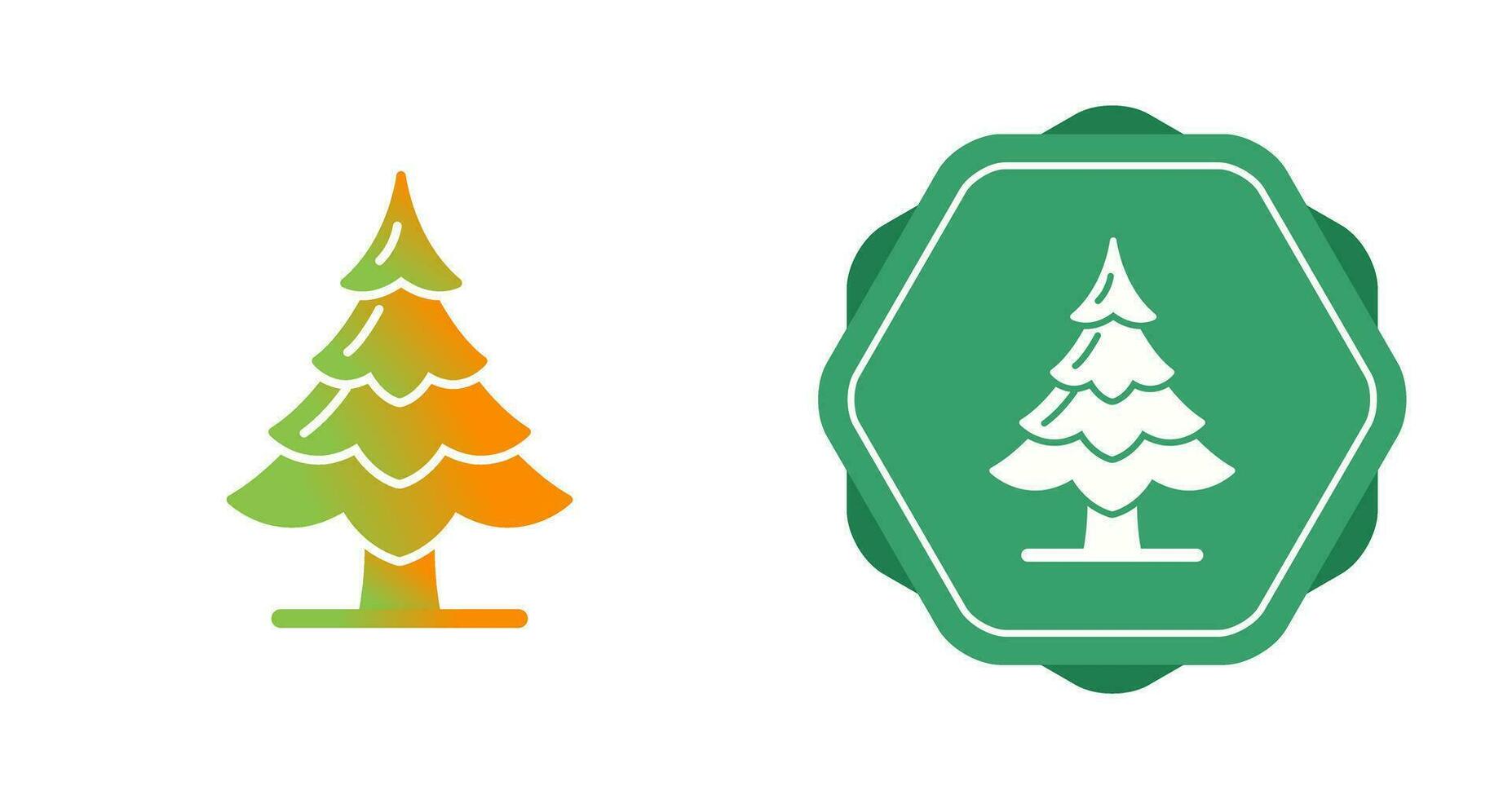 icono de vector de árbol de pino