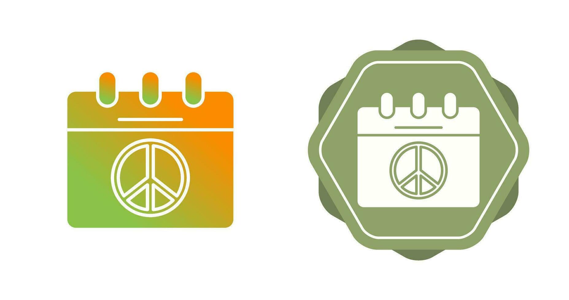 Peace Calendar Vector Icon